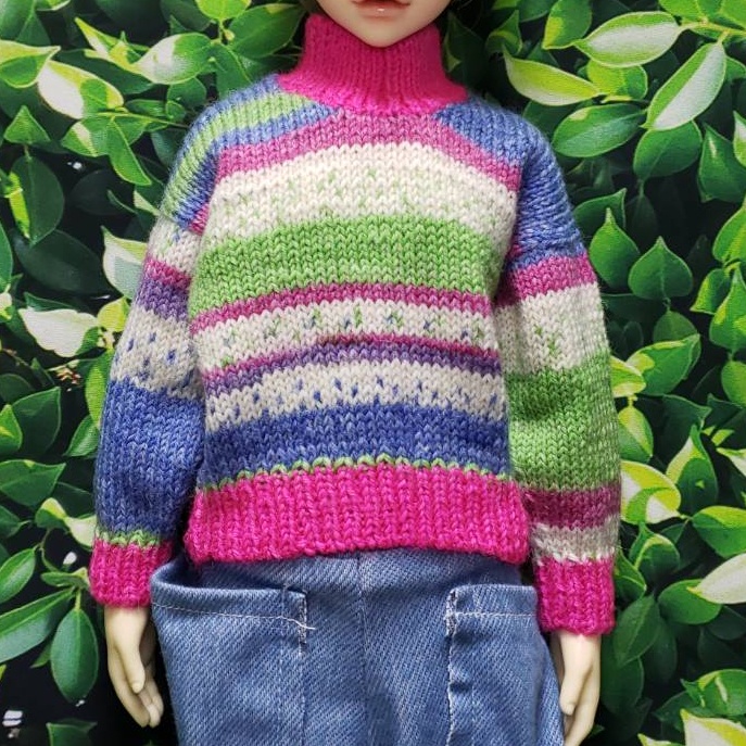 MSDサイズ手編みニットセーター
