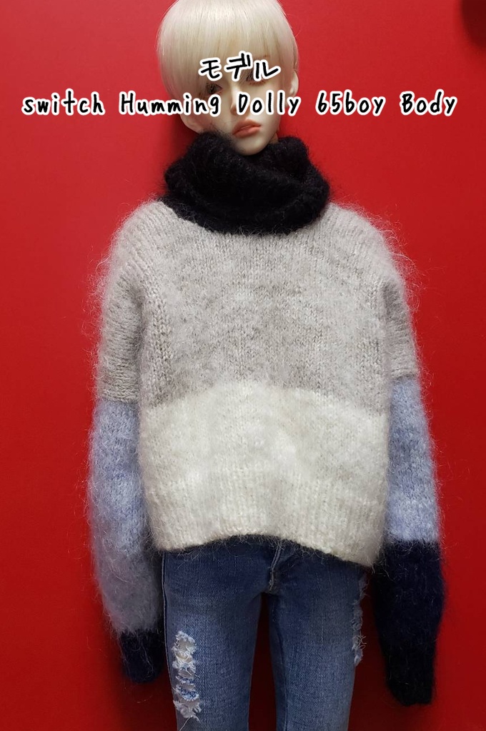 SD17サイズ手編みニットセーター