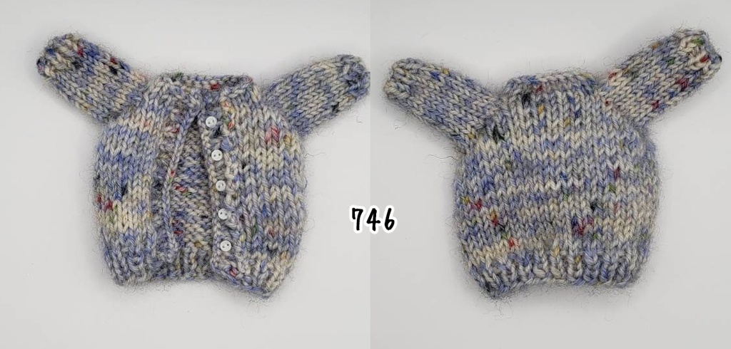 手編みニットジャケット746、747