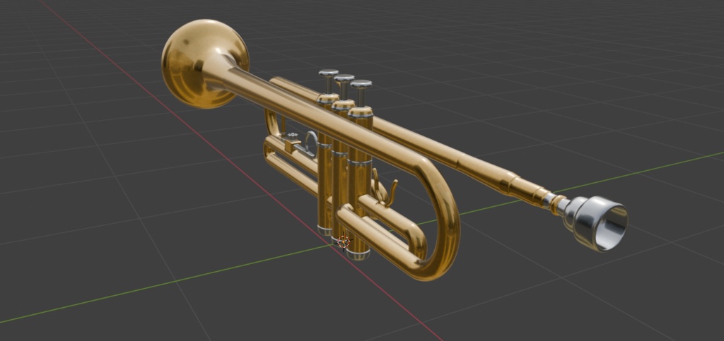 3D Trumpet Model | 3Dトランペットモデル
