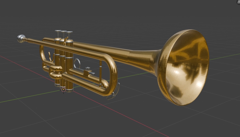 3D Trumpet Model | 3Dトランペットモデル