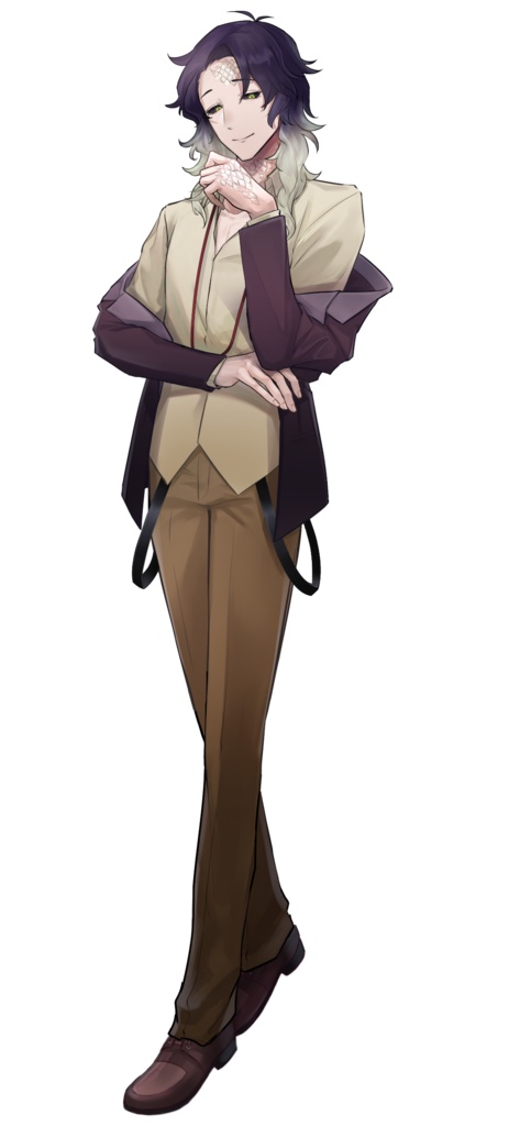 【2024/04/23差分追加/フリー配布】どこかの揚げ物式兄口誘太郎公式psd立ち絵