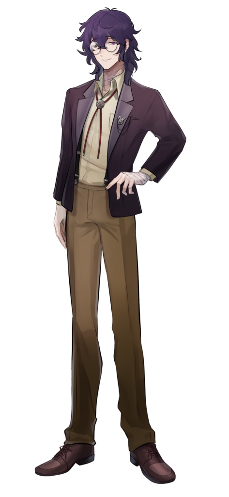 【2024/04/23差分追加/フリー配布】どこかの揚げ物式兄口誘太郎公式psd立ち絵