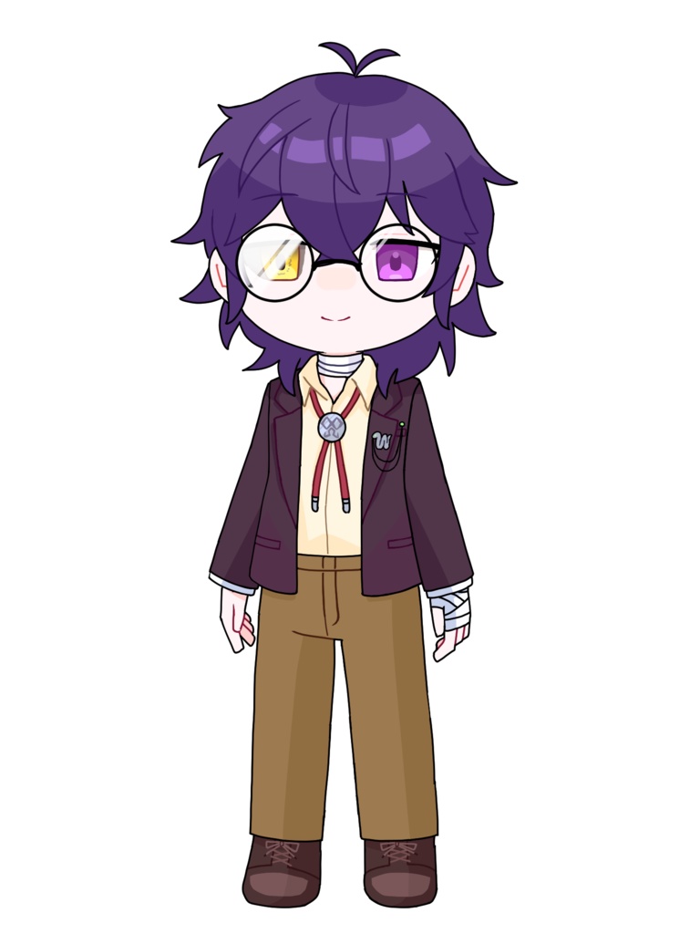 【フリー配布】たぬざか式三頭身兄口誘太郎&真賢木ミロク公式PSD立ち絵素材