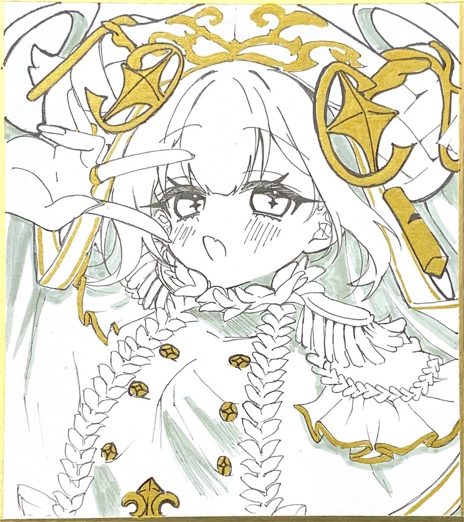 マカブインミサちゃん　ミニ色紙