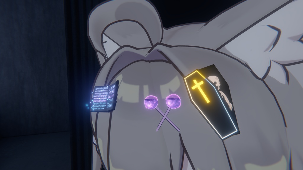 サイバーハロウィンヘアクリップ