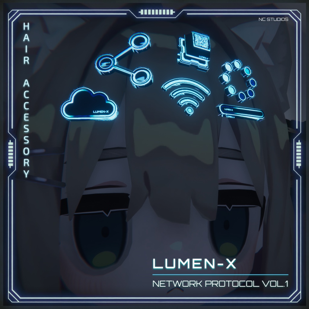 【Vol.1 新登場】Lumen-X NETWORK PROTOCOL ヘアクリップ