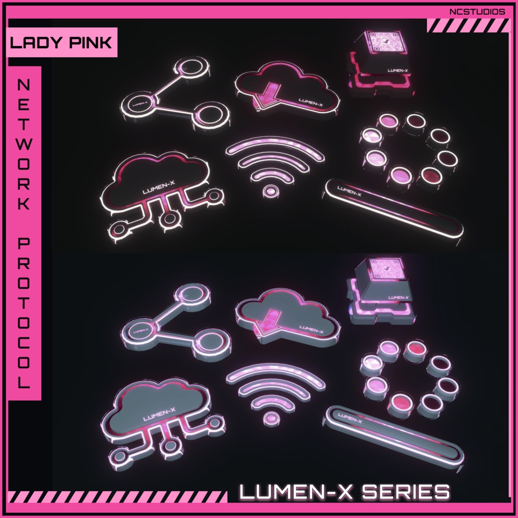 【Vol.1 新登場】Lumen-X NETWORK PROTOCOL ヘアクリップ