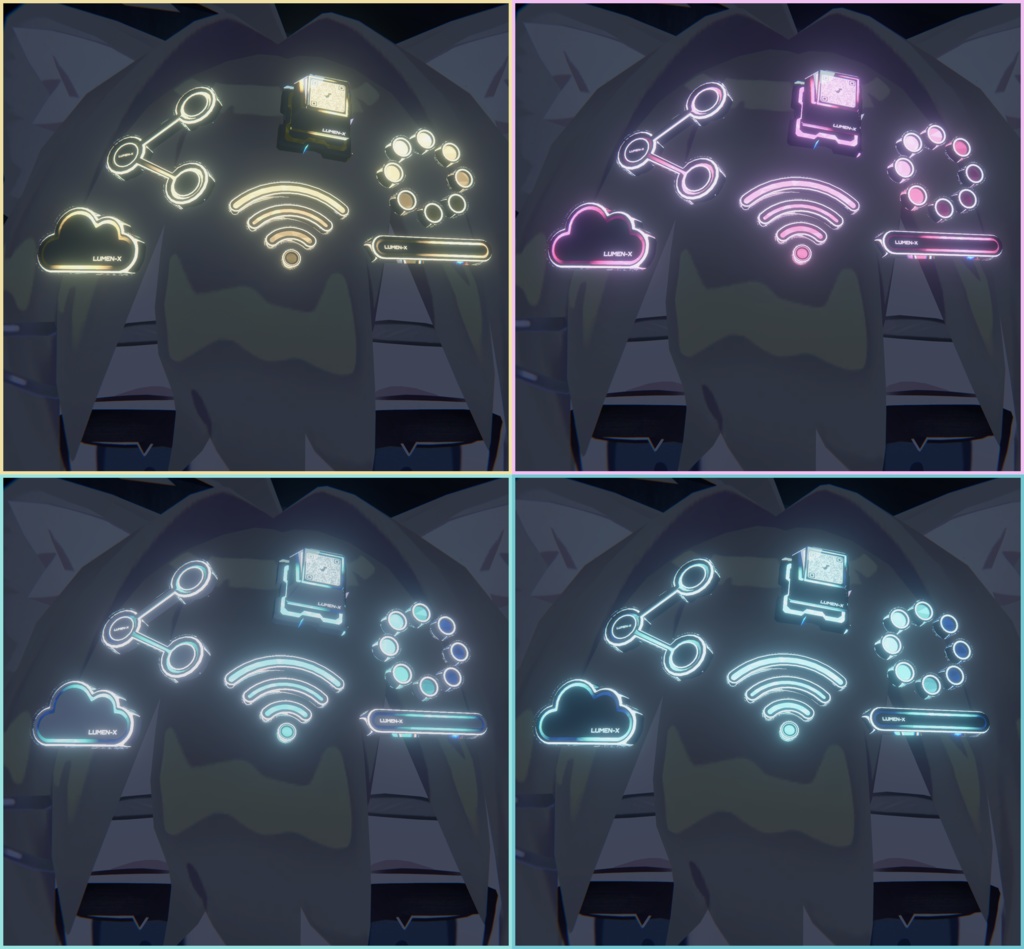 【Vol.1 新登場】Lumen-X NETWORK PROTOCOL ヘアクリップ