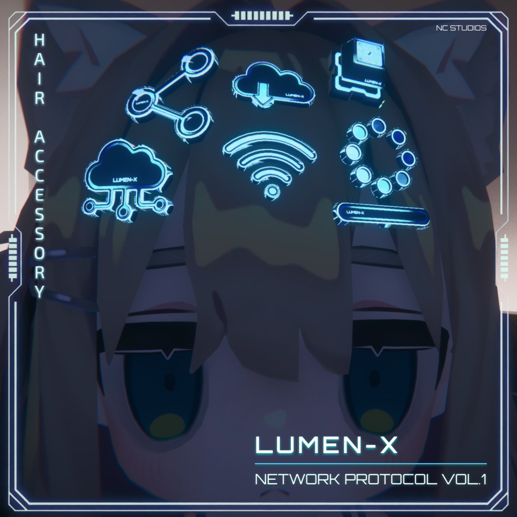 【Vol.1 新登場】Lumen-X NETWORK PROTOCOL ヘアクリップ