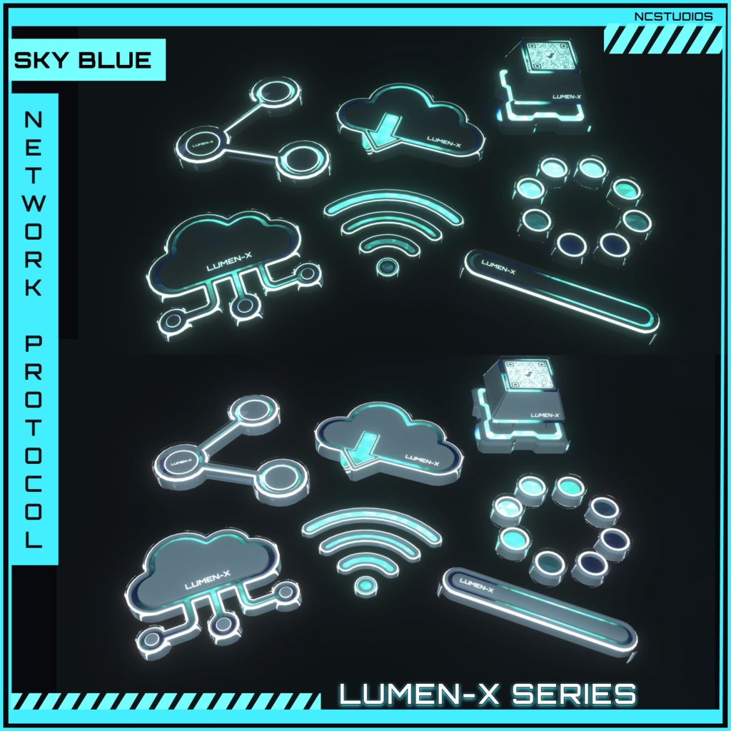 【Vol.1 新登場】Lumen-X NETWORK PROTOCOL ヘアクリップ