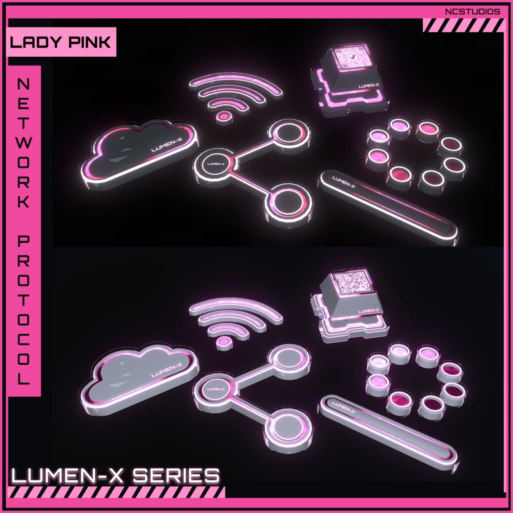 【Vol.1 新登場】Lumen-X NETWORK PROTOCOL ヘアクリップ