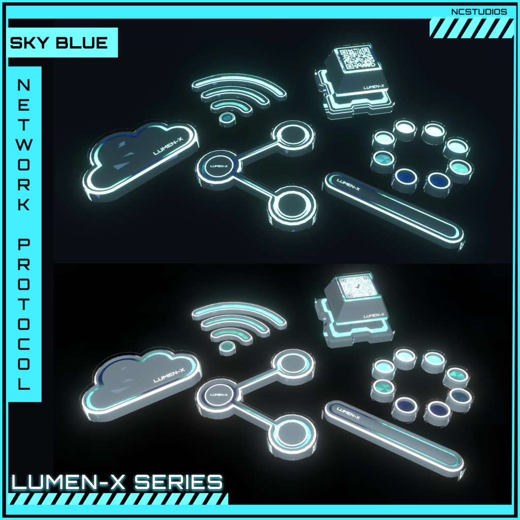 【Vol.1 新登場】Lumen-X NETWORK PROTOCOL ヘアクリップ