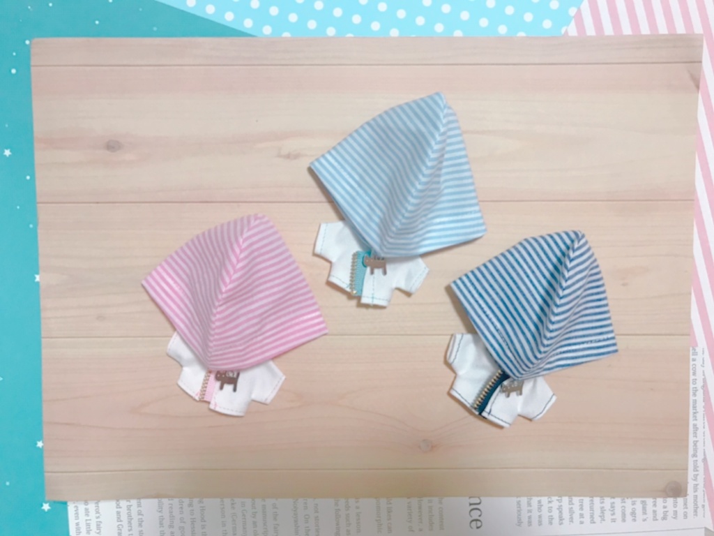 ぬい用パーカーかぶれるフード