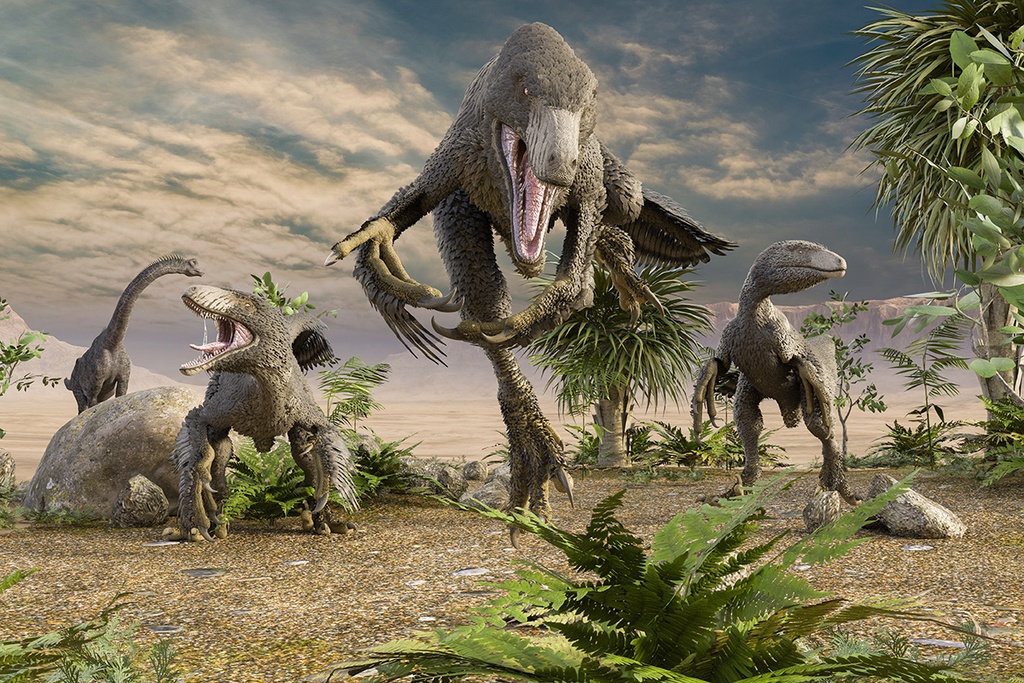 ダコタラプトルが獲物を探す