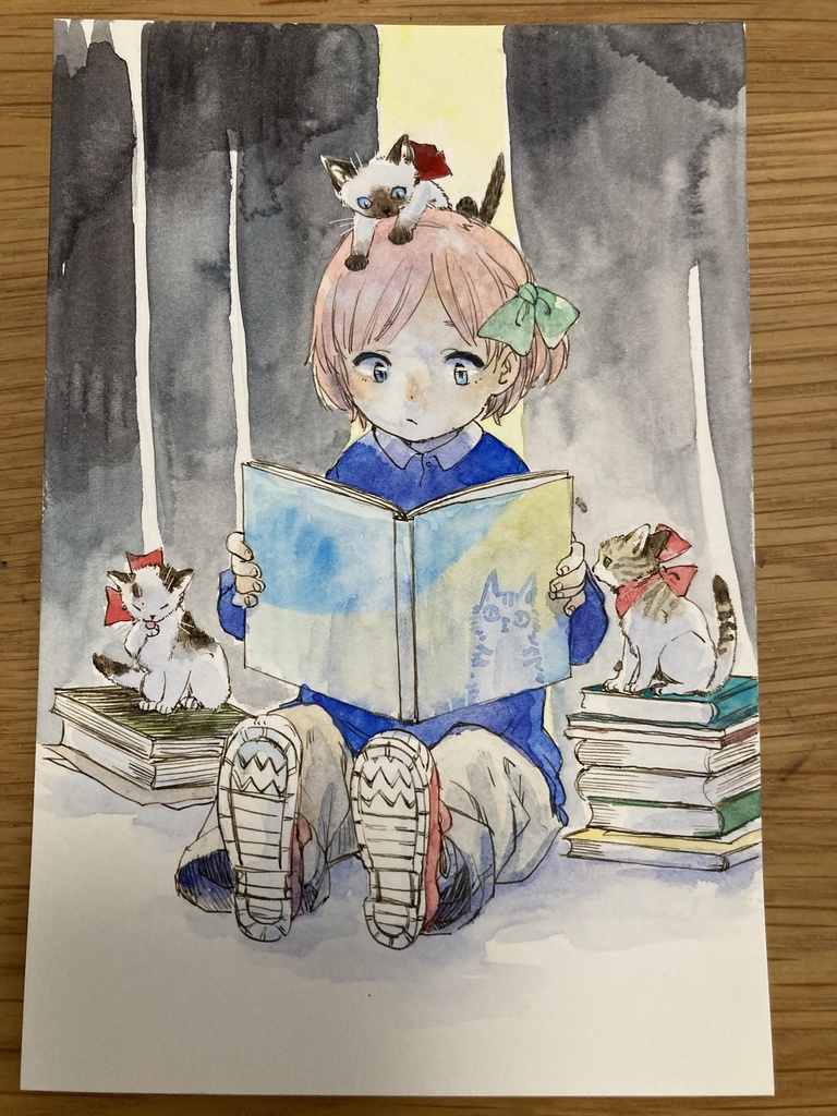 【ハガキサイズ原画】月明かり