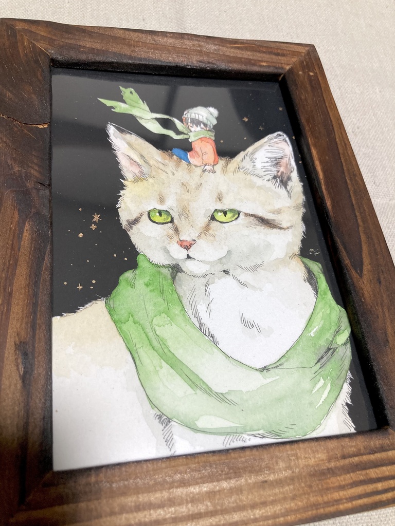 【ハガキサイズ原画】スナネコ