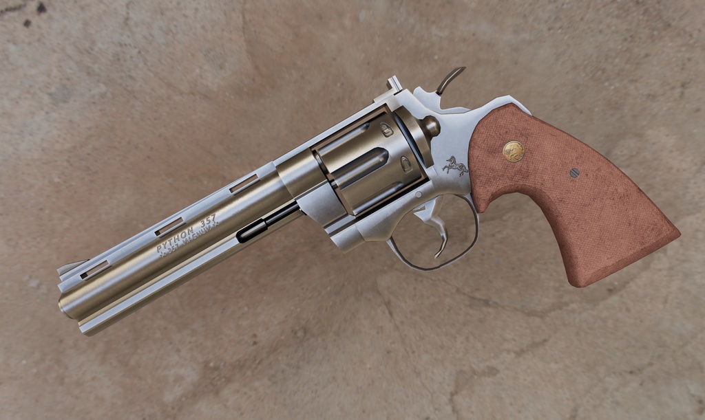 COLT PYTHON RIVOLVER (VRCHAT or UNREAL texture include)