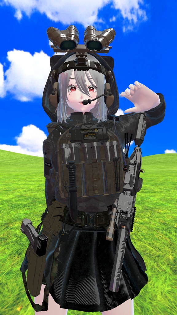 Yeonsu-10 Tactical Avatar (Vrchat VRC Avatar) ready to play