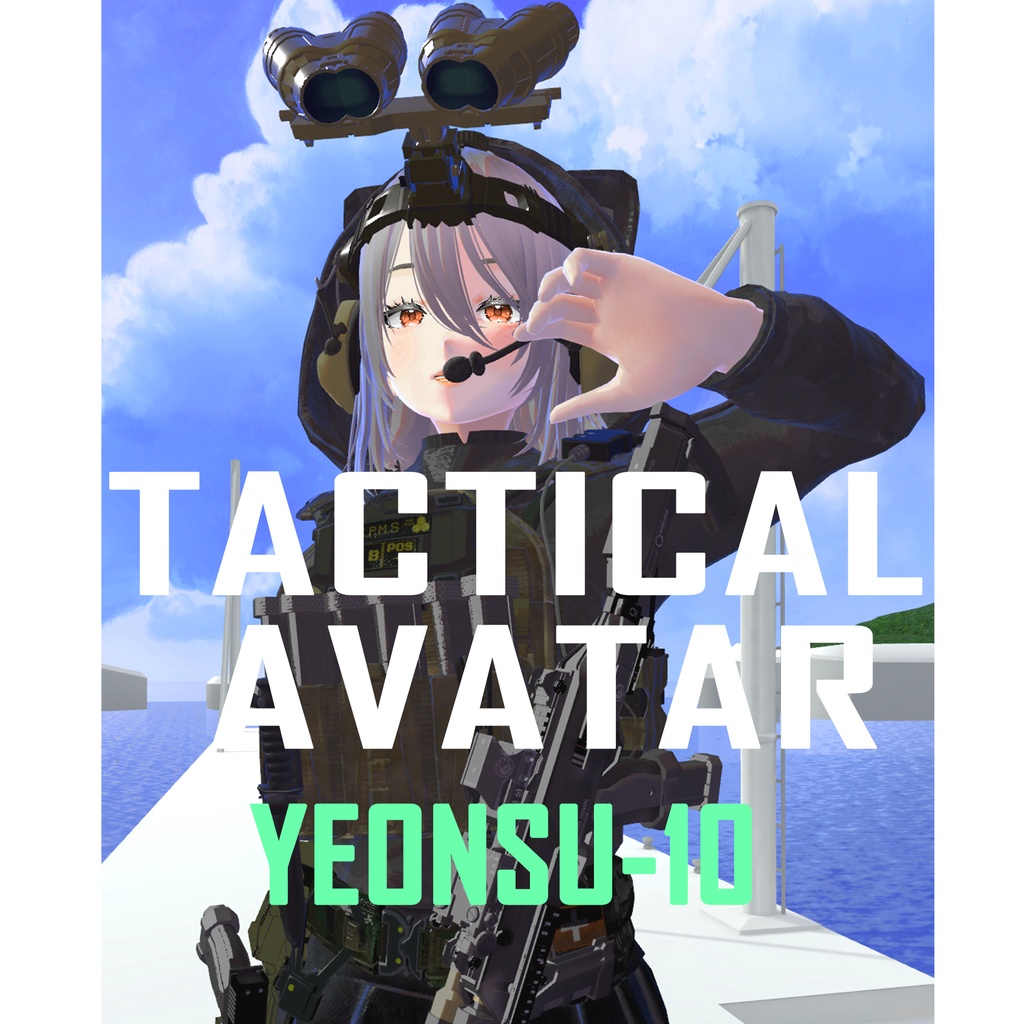 Yeonsu-10 Tactical Avatar (Vrchat VRC Avatar) ready to play