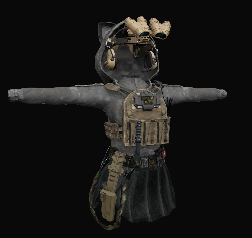 Yeonsu-10 Tactical Avatar (Vrchat VRC Avatar) ready to play
