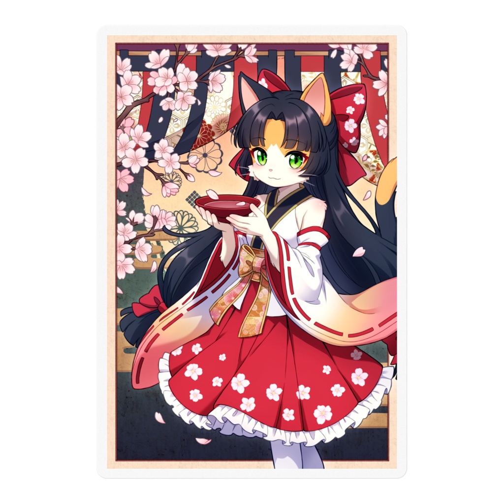 花札風ステッカー