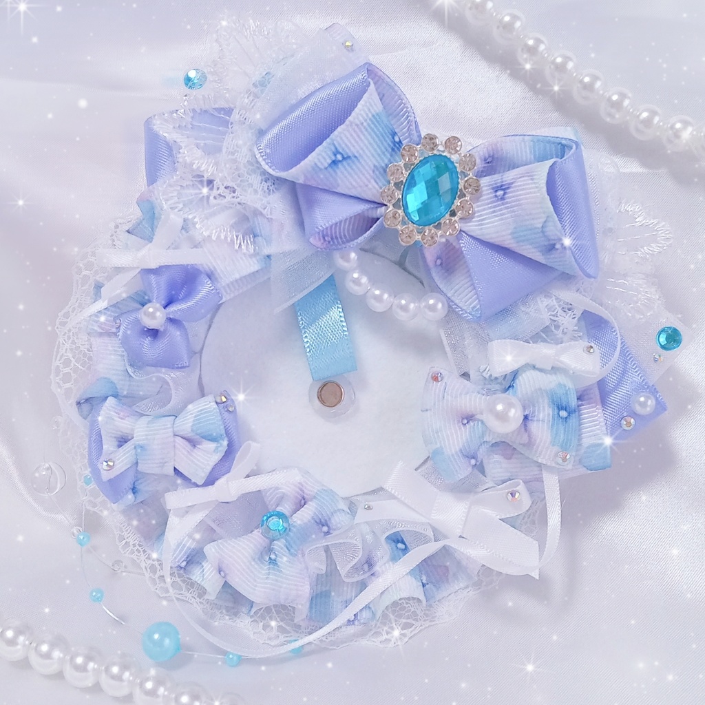 ❁ リボンモチーフロゼット 紫陽花ver. ❁