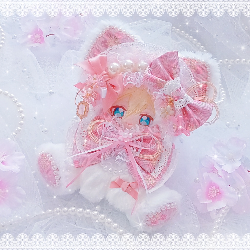🌸和×桜の猫ちゃん着ぐるみᢉ𐭩.ᐟ🐈‍⬛