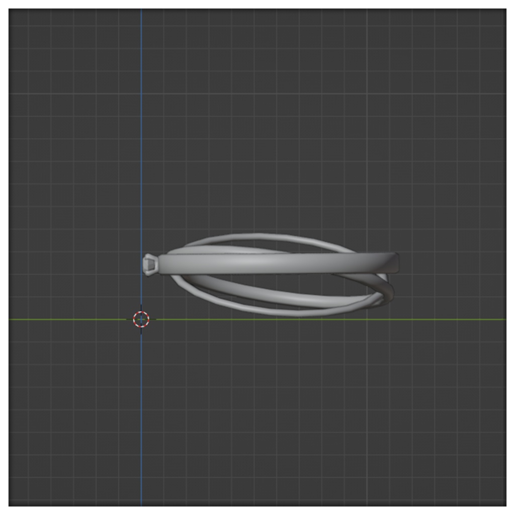 深瀬印の3層リング
