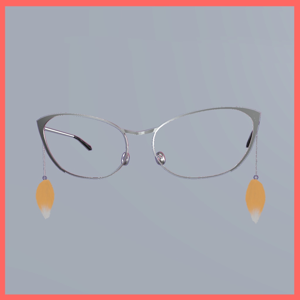 しなのちゃん用、FOXタイプのメガネ