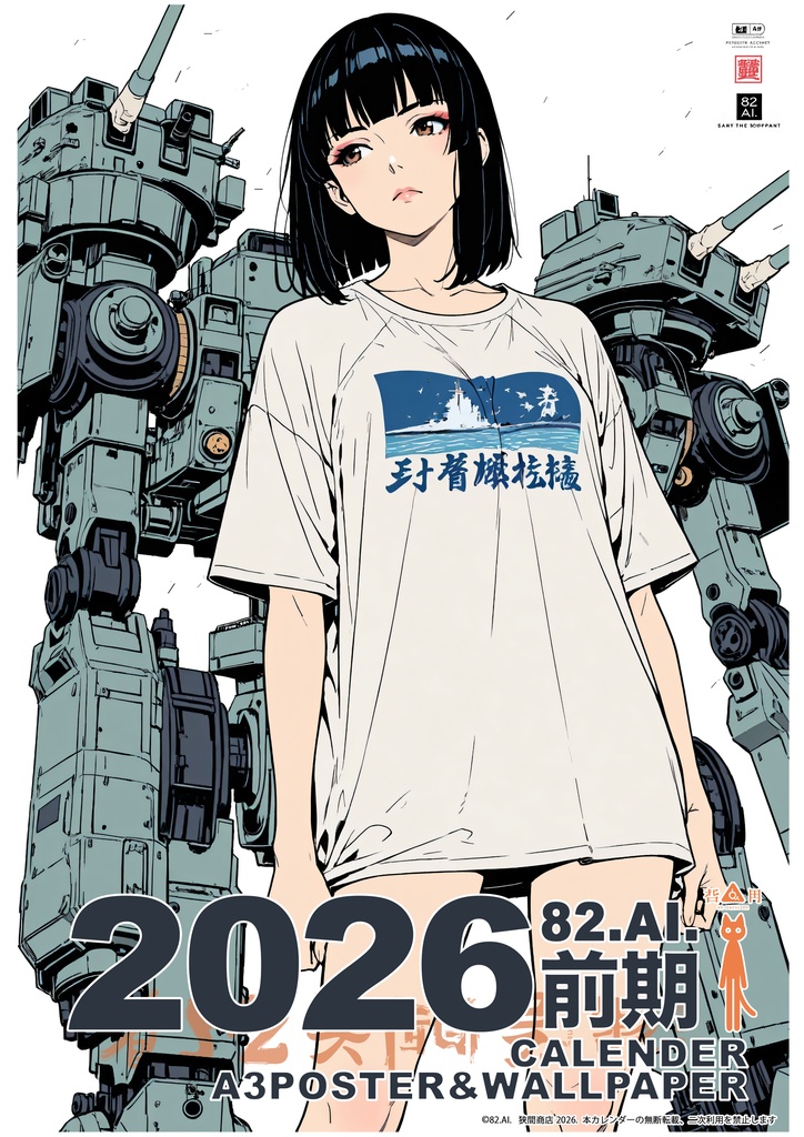 2026年前期狭間カレンダー　A3ポスター用データ＆デスクトップ用壁紙