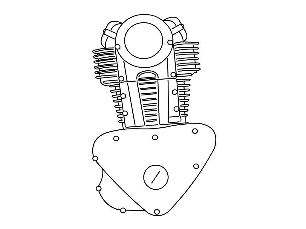 エンジンイラストパーカー