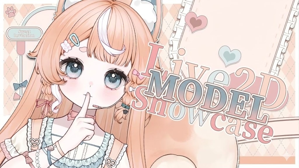 「汎用Live2dモデル」 |琥珀| 高可動性・高精度猫耳モデルー_前傾 / サイズ変化 / Vbridger対応 /VTS対応