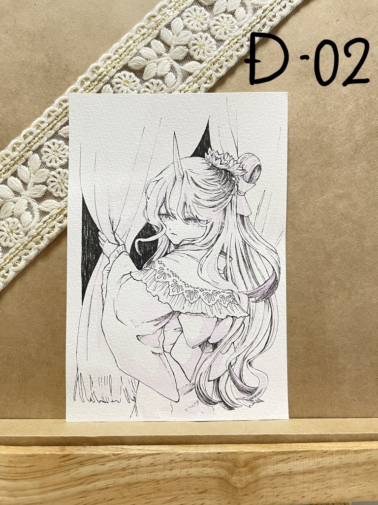 ハガキサイズ原画D−02