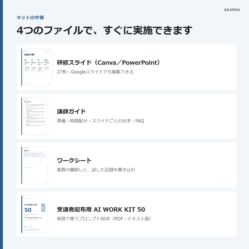【Canva・PowerPoint対応/講師台本つき】はじめての社内ChatGPT勉強会キット(60分・スライド27枚)