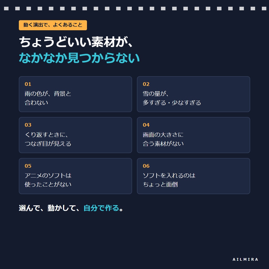 【インストール不要】動く演出APNGメーカー|雨・雪・光の粒・桜・霧・暗転を色と量を選んで書き出し・ココフォリア向け