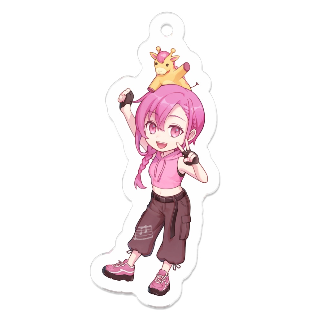 アクリルキーホルダー  ミニコロポン＆キリン