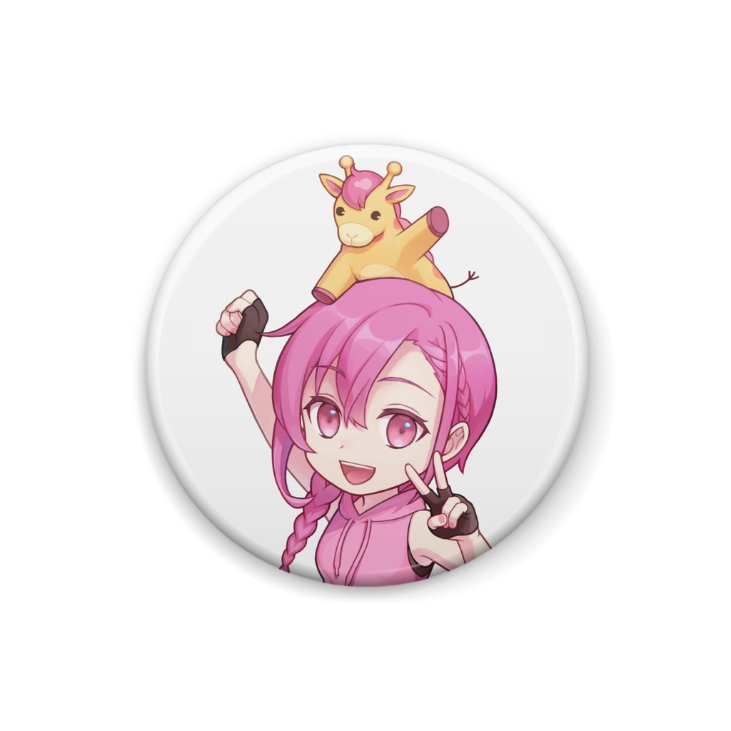 缶バッジ　ミニコロポン&キリン