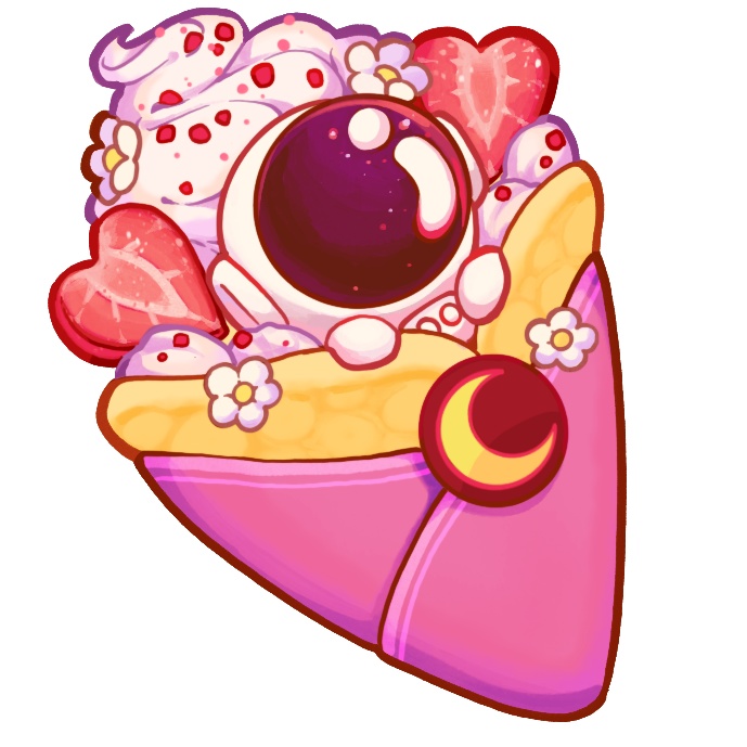 花のハートクレープ