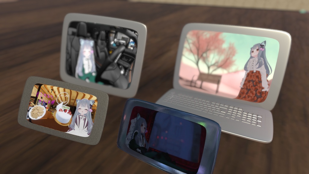 【VRChat想定】オリジナルデバイス『スマホ・タブレット・ラップトップ』