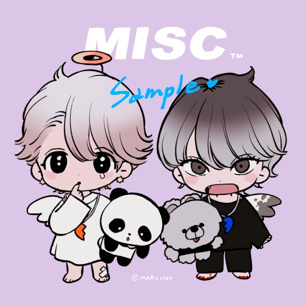 自己吸着ステッカー「泣き虫ふたり/待」