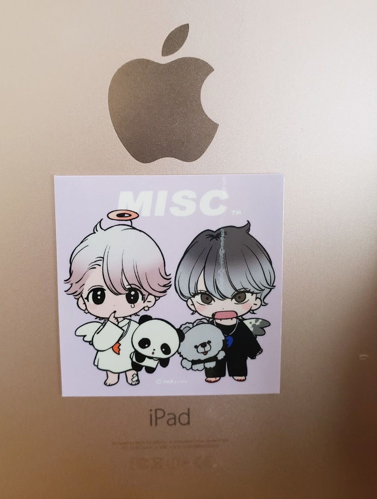 自己吸着ステッカー「泣き虫ふたり/待」