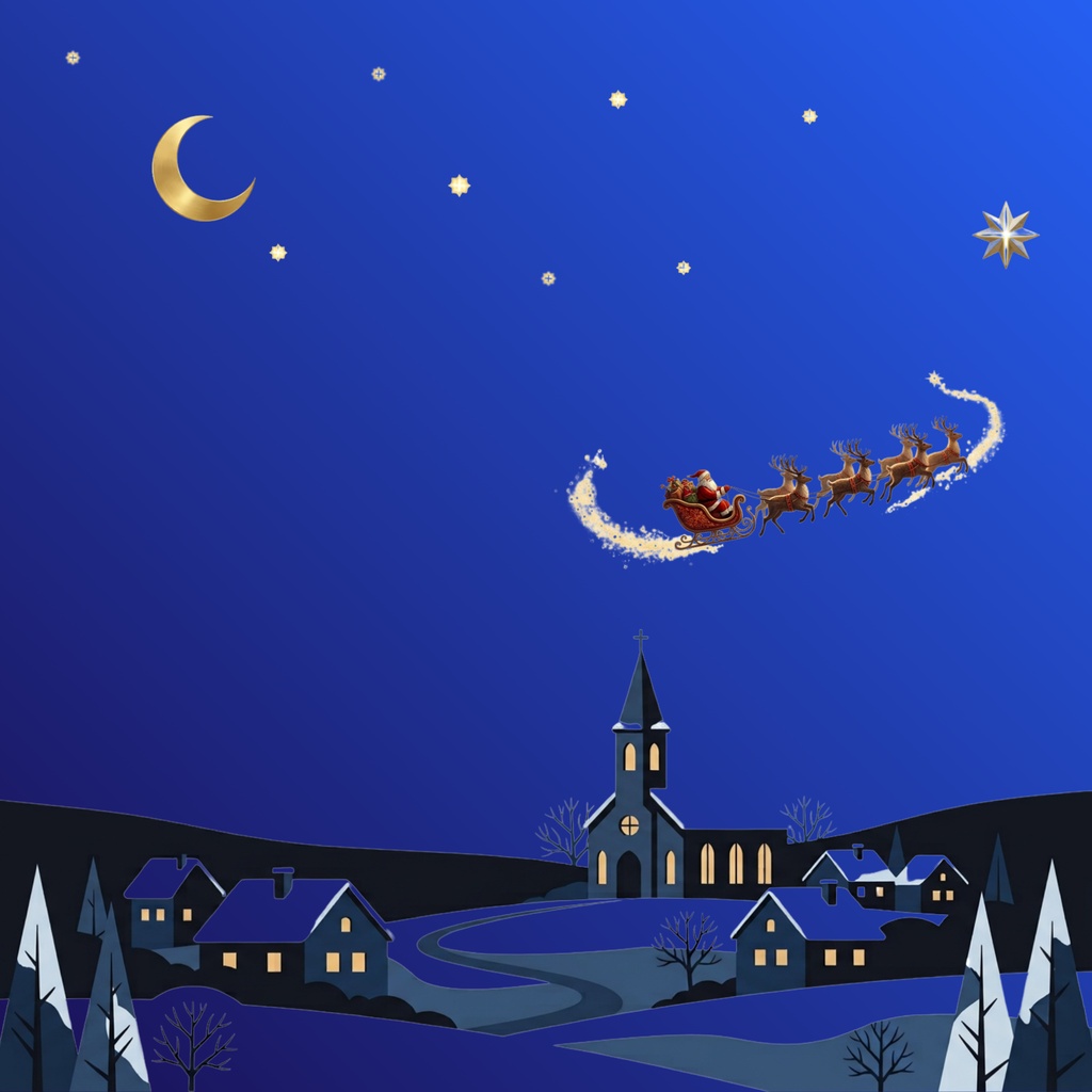 クリスマスの夜　デザインペーパー