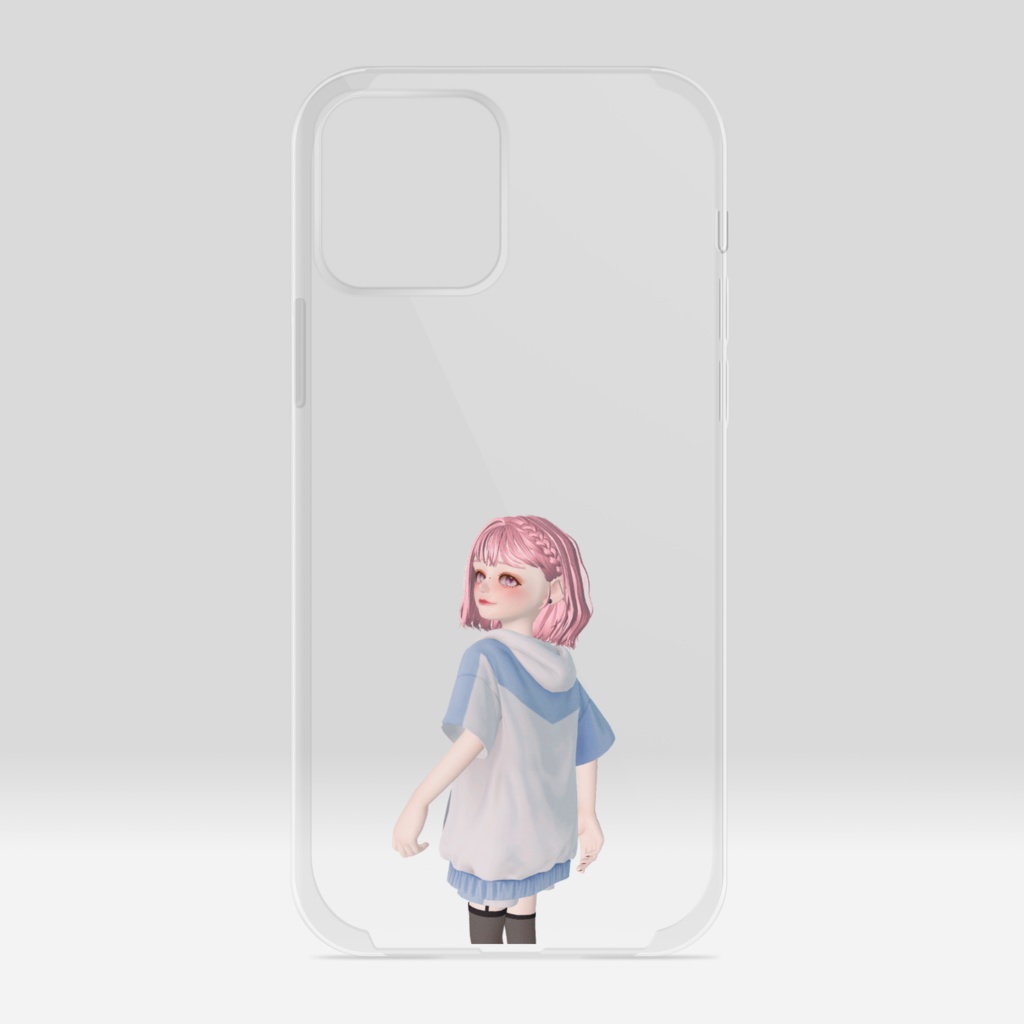 春コーデ 女の子 透明ケース