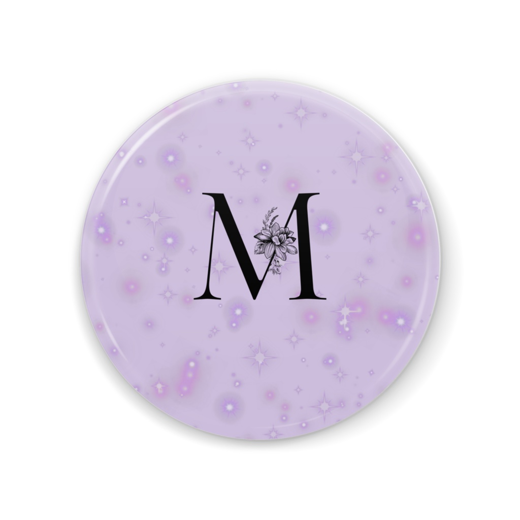 推し活 紫 M 缶ミラー