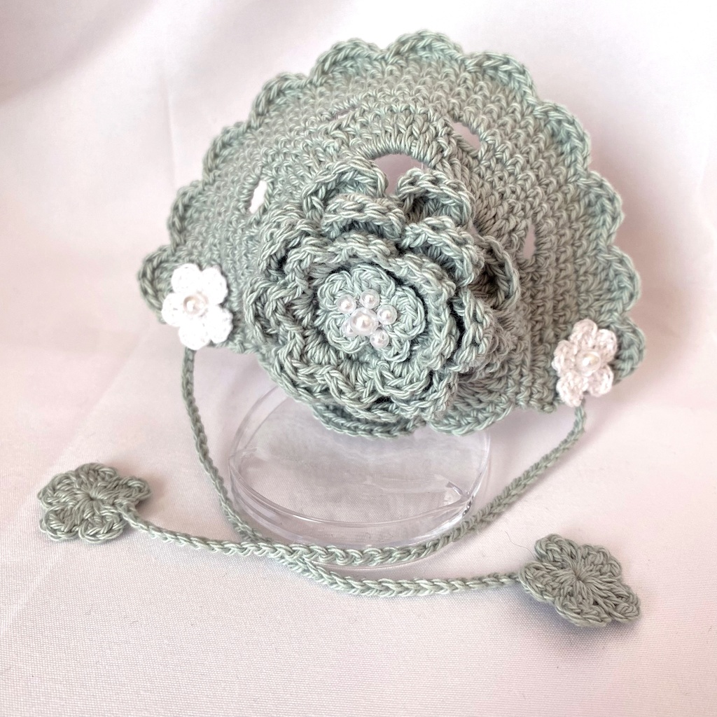 フラワーボンネット*9〜11cmぬい用