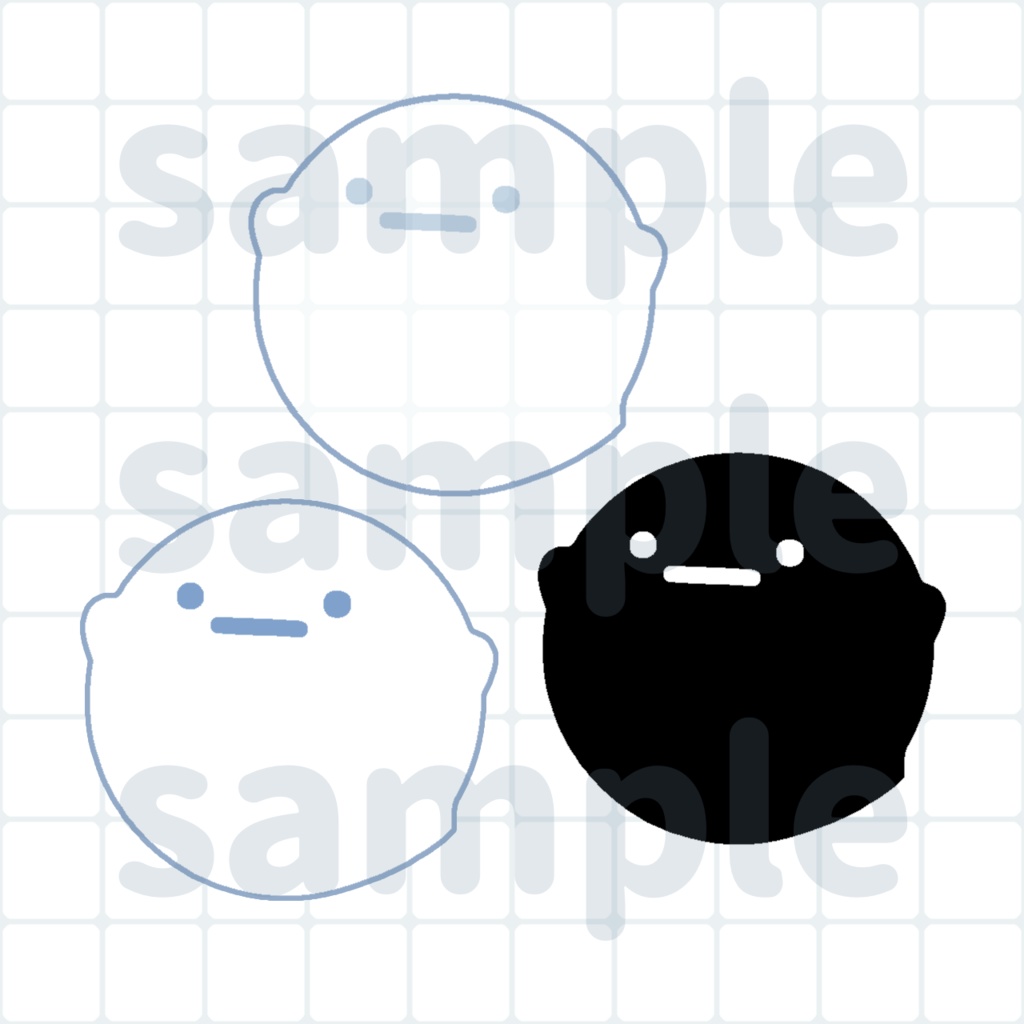 キーホルダー(白・黒・白半透明)