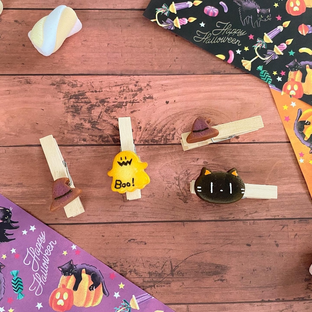 おばけちゃんのハロウィンクッキークリップ