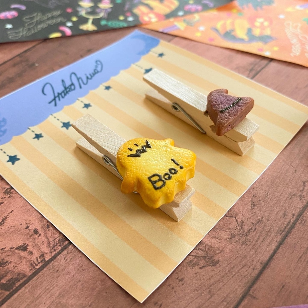 おばけちゃんのハロウィンクッキークリップ