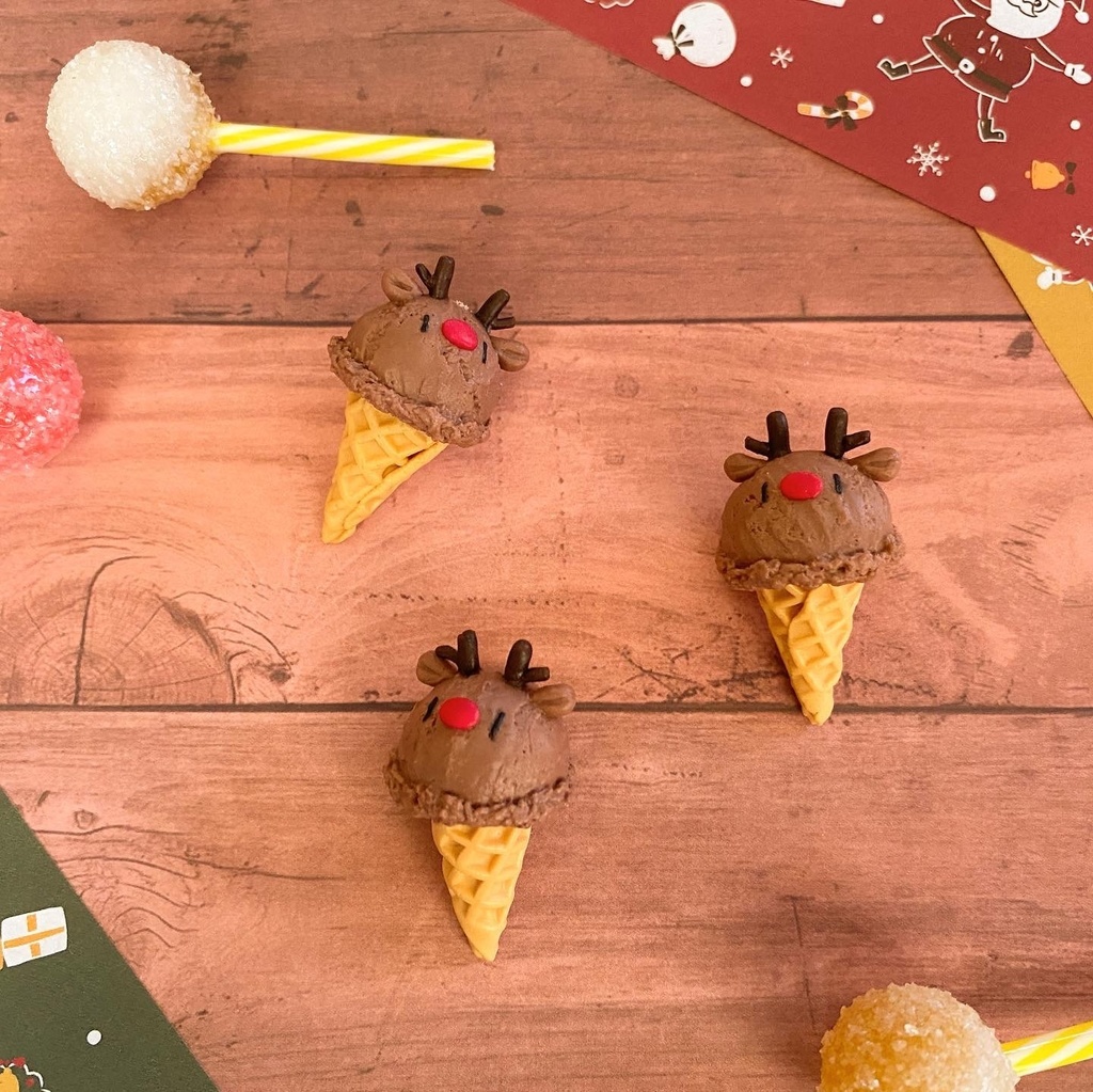 赤鼻トナカイのチョコアイスキーホルダー